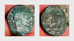 MAXENTIUS Follis, RIC 210, Temple