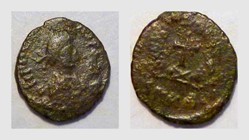 THEODOSIUS I AE4 RIC 451, Cross