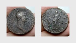 HADRIAN Sestertius RIC 970, HILARITAS