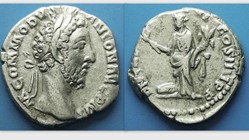 COMMODUS Denarius RIC 86, Commodus as Pax