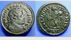 CONSTANTINE I AE3, RIC VII 43, Sol