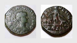 HOSTILLIAN AE 27, Moushmov 54, Viminacium City Goddess