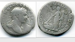 TRAJAN Denarius, RIC 102, Pax