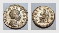 JULIA MAESA Denarius, RIC 268, Pudicitia