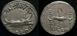 MARCUS ANTONIUS AR Denarius, Leg XIII