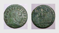 MAXENTIUS Follis, RIC 210, Temple
