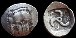 DYNASTS OF LYKIA, MITARAPATA, AR Diobol
