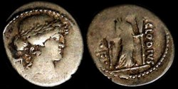 P CLODIUS MF TURRINUS ROMAN REPUBLIC; GENS CLAUDIUS AR Denarius
