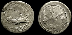 MARCUS ANTONIUS AR Denarius LEG V
