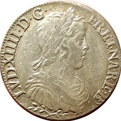 Demi ecu du bearn louis XIV pau 1650