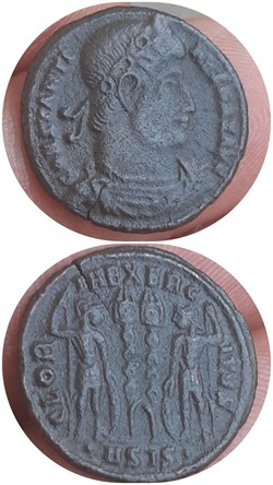 Nummus de constantin gloria exercitus