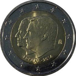 2014 - 2 euros - Espagne - Commémorative Accession de Philippe VI