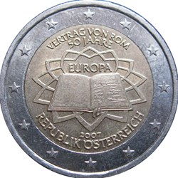 2007 - 2 euros - Autriche - Commémorative 50e anniversaire de la signature du Traité de Rome