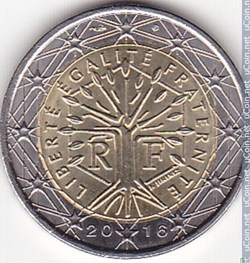 2016 - 2 euros - France