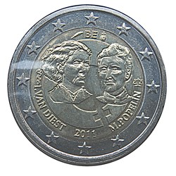 2011 - 2 euros - Belgique - commémorative Centenaire de la Journée des droits de la femme