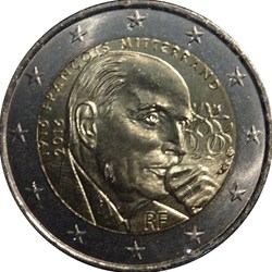 2016 - 2 euros - France - commémorative anniversaire  naissance et décès de François Mitterrand