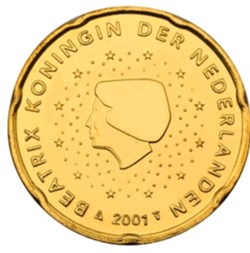 2001 - 20 cents - Pays-Bas