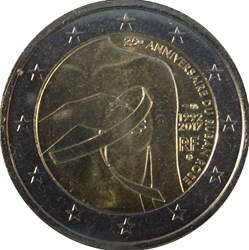 2017 -2 euros - France - commémorative Ruban rose