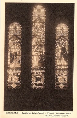 Grenoble-Basilique Saint Joseph-Vitrail Sainte Famille