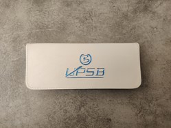 Pencase UPSB blanche, logo bleu