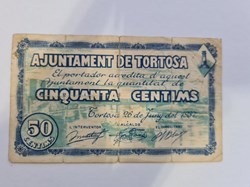 50 Centimos Tortosa Junio 1937
