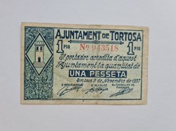 1 Peseta Tortosa 9 de noviembre 1937