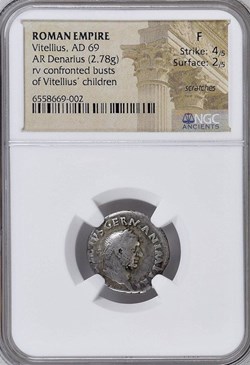 Vitellius Denarius 69 CE