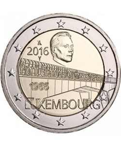 2 euros Pont grande-duchesse Charlotte Luxembourg 2016 UNC