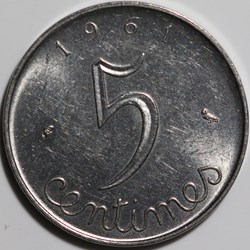 5 centimes épi 1961