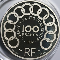 piéfort belle épreuve de 100 francs jean monnet