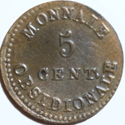 5 centimes anvers à l'n,frappe de l'atelier de wolschot 1814 f115/c