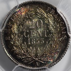 20 centimes napoleon lll tête nue
