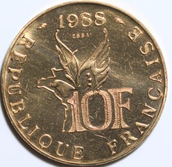 10 francs roland garros 1988