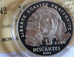 belle épreuve 15 écus/100 francs descartes