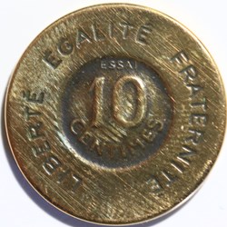 Essai de 10 centimes Rude en bronze-aluminium 1909 Paris