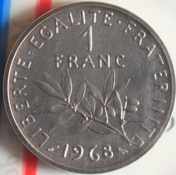 piefort nickel de 1 franc semeuse