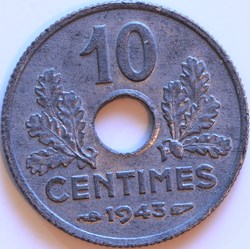 10 centimes État français, petit module