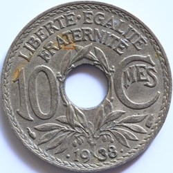 10 centimes lindauer 1938