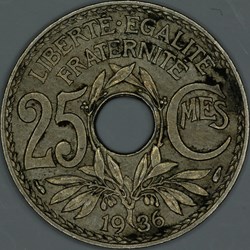 25 centimes lindauer cupro nickel