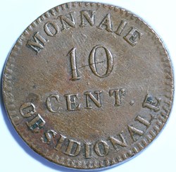 10 centimes à l'n couronnée 1814 anvers