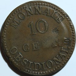 10 cent. Anvers au double L, frappe de l’arsenal de la marine 1814