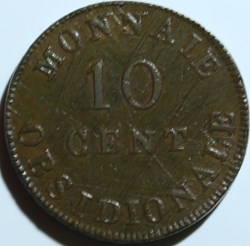 10 cent. Anvers au double L, frappe de l’atelier de Wolschot 1814