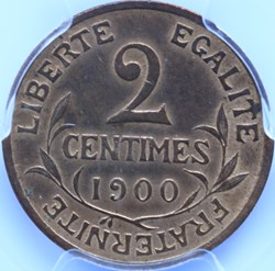 2 centimes daniel dupuis 1900