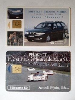 Deux télécartes France Telecom
