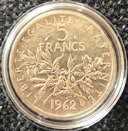 5 francs Argent Semeuse 1962