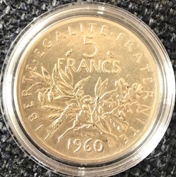5 francs Argent Semeuse 1960