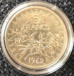 5 francs Argent Semeuse 1962