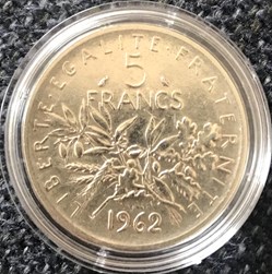 5 francs Argent Semeuse 1962