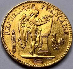20 Frs OR GENIE DEBOUT 1848A