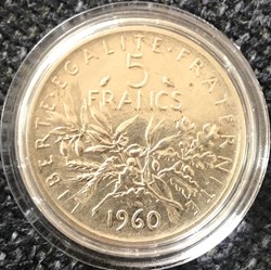5 francs Argent Semeuse 1960